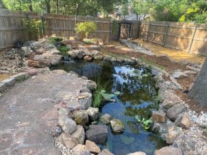 Performing Pond Maintenance On An Oklahoma City Pond